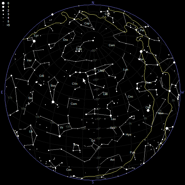 Monthly Sky Chart